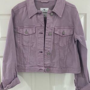 purple jean jacket